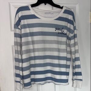 Striped Blue and White Sweatshirt